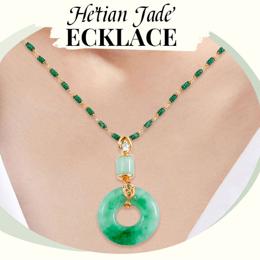 Hetian Jade Peace and Blessing Necklace