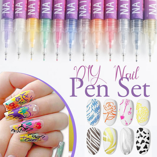 🎁Hot Sale 50% OFF⏳12 Colors Nail Art Pens Set
