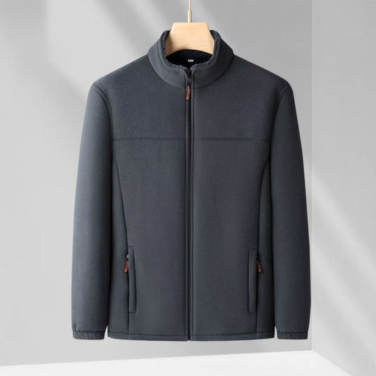 Men's Minimalist Winter Zipper Fleece Jacket (with Pockets)