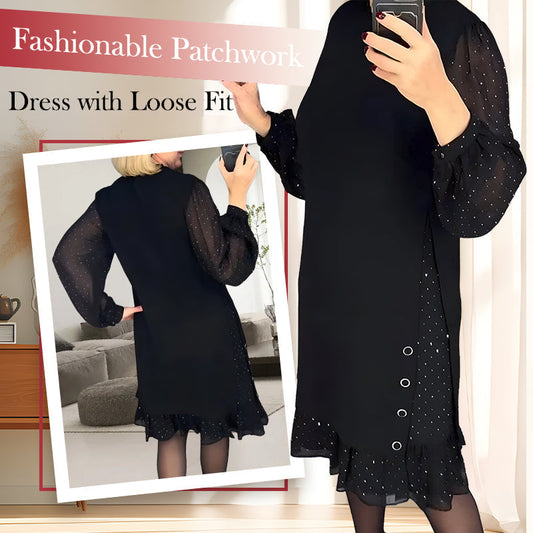 ⏳Limited-time 49% off⏰Women's Round neck dresses with plain rhinestones👗