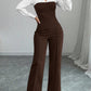 🎁New arrival 50% OFF💥Women's Elegant Striped V-Neck Blouse & Wide-Leg Trouser Set