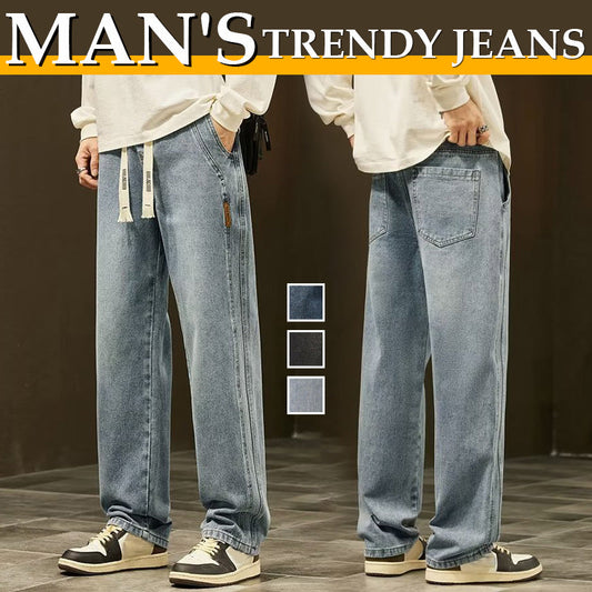 👖50% off!🆒Men's Loose Straight Jeans🏖️