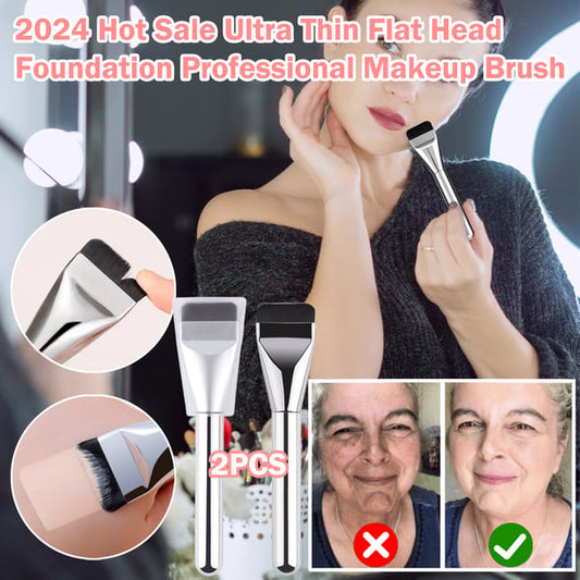 💥 Daily Sales of 7300+🔥2025 New Ultra Thin Flat Head Foundation Professional Makeup Brush [💖Buy 1 Get 1 Free💖]