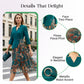 Elegant Faux Two-Piece Leaf Print Dress