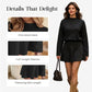 💖New Arrival 50% OFF💖—Women's Mock Neck Knit A-Line Mini Dress