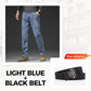 🔥50% OFF👖Men’s Slim Fit 6-Pocket Jeans+Belt
