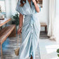 🔥2026 Summer New-❤️ Women Satin Button Shirt Dress