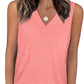 💖LAST DAY SALE: ￡14.99!!🏆Flash Sale🔥Women's Sleeveless V-Neck Slimming Loose Fit Casual Tank Top🎽