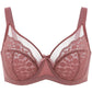 Lacsper Daisy minimizer Bra Floral Lace Unlined Comfort Non-Padded Full Coverage Plus Size Underwire with Supportive Under Band Comfortable Fit