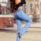 🔥Hot SALE 50% OFF👖Women‘s Stretch Flare Jeans – High Waist, Body-Hugging Fit & Retro Style ✨