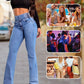 🔥Hot SALE 50% OFF👖Women‘s Stretch Flare Jeans – High Waist, Body-Hugging Fit & Retro Style ✨
