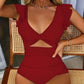 👙 68% OFF NOW! 💃 Sexy Ruffled One-Piece Swimsuit – Ruffle Detail, Tummy Control & Vibrant Colors 🌊