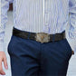 Men's Retro Bull Head Embossed Leather Belt