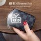 RFID Blocking Credit Card Zipper Wallet
