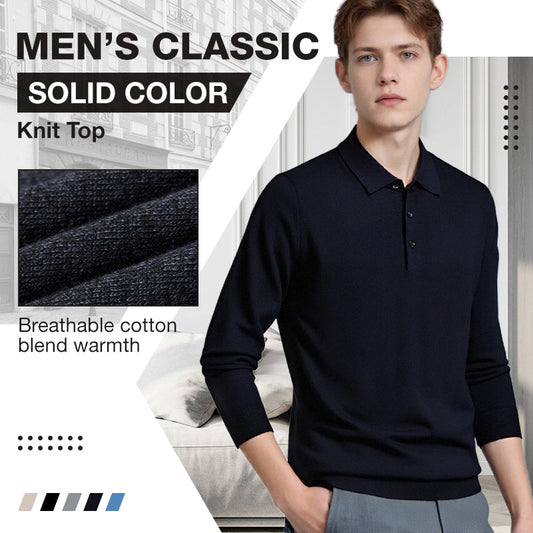 Men’s Classic Solid Color Knit Top
