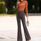 Women's High-Waisted Slim-Fit Slightly Flared Pants