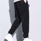 Men's Tapered Drawstring Corduroy Pants with Pockets