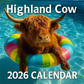 Funny 2026 Highland Cow Calendar