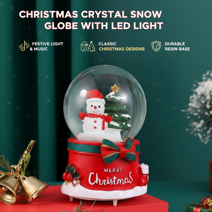 Christmas Crystal Snow Globe with LED Light