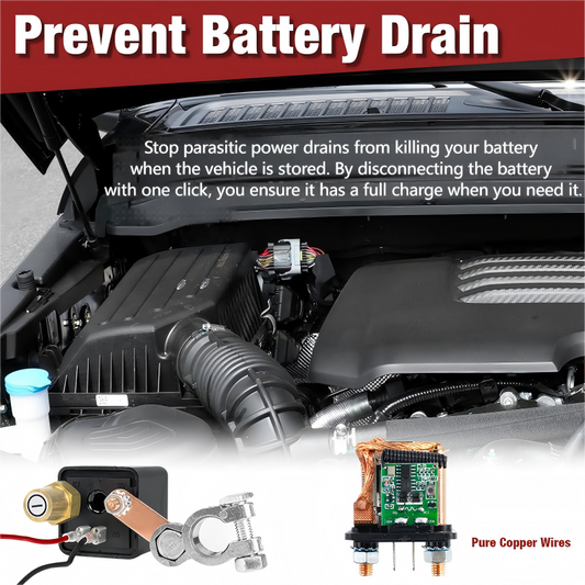 Remote Battery Disconnect Switch Kit for Car