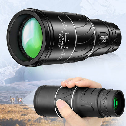 16x52 Monocular Bifocal Optical Zoom Telescope