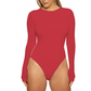 Women's Stretch Long Sleeve Crew Neck Bodysuit