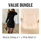 Women's Knit Ribbed Bodycon Mini Dress
