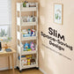 ⏳Limited-time 50% off⏰Multi-Tier Rolling Storage Cart for Narrow Spaces – Space-Saving Design, Smooth Rolling Wheels, Easy Assembly & Sturdy 🗄️