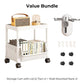 ⏳Limited-time 50% off⏰Multi-Tier Rolling Storage Cart for Narrow Spaces – Space-Saving Design, Smooth Rolling Wheels, Easy Assembly & Sturdy 🗄️