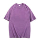 Loose Vintage Solid Color Short Sleeve Top