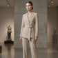 ⏳Limited-time 50% Off⏰Women's Elegant Tie-Waist Blazer & Wide-Leg Pants Suit Set👔👖