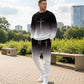 🎁New arrival 50% OFF💥Men's Gradient Color Crewneck Tracksuit Set