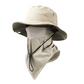 🥳2026 HOT SALE🥳💞50K+ SOLD!🧢🌬️ 50% OFF! Breathable Fisherman Hat with Detachable Mask – 2-in-1 design, ice silk fabric keeps you cool. Wide brim & neck flap for 360° sun protection. Adjustable chin strap, wind-resistant. 🛡️✨