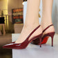 💐50% OFF ! Patent Leather Slingback Heels – Perfect Fit & Bold Style 👡🌟【Limited Offer】