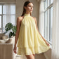 🔥2026 Hot sale 50% OFF🔥Women's Flowy Halter Drop-Waist Mini Dress