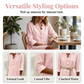 Women's Ruffle V-Neck Linen Shirt Dress