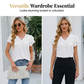 Women's Ruffle Sleeve V-Neck Chiffon Blouse