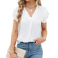Women's Ruffle Sleeve V-Neck Chiffon Blouse
