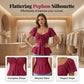 Women's Puff Sleeve Drawstring Ruched Peplum Top