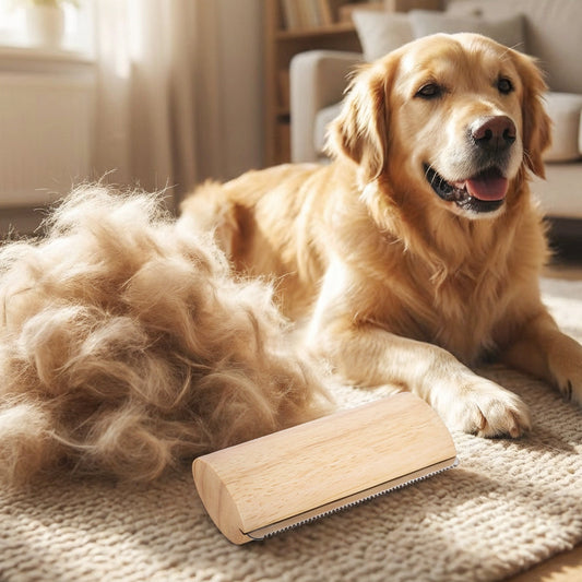 🥳2026 HOT SALE🥳💞50K+ SOLD!🐕🦴50% OFF! Gentle Deshedding Brush – No pulling, no pain. Ergonomic wooden handle. Removes undercoat & dander. Perfect for anxious or sensitive pets. A calm grooming session. 🌿💚