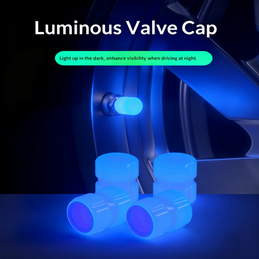 🥳2026 HOT SALE🥳💞50K+ SOLD!🛡️🚘 50% OFF! Glow‑in‑Dark Valve Caps Set of 4 – Absorbs light by day, glows by night. Protects valve stems from moisture & grime. Durable ABS, fits most cars & bikes. Smart & stylish! 🔧💚