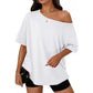 Women's Casual Off-Shoulder Oversized T-Shirt
