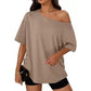 Women's Casual Off-Shoulder Oversized T-Shirt
