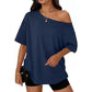 Women's Casual Off-Shoulder Oversized T-Shirt