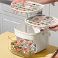 Compact Double Layer Ice Cube Tray with Lid Handle