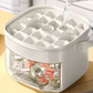 Compact Double Layer Ice Cube Tray with Lid Handle