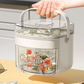 Compact Double Layer Ice Cube Tray with Lid Handle