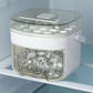 Compact Double Layer Ice Cube Tray with Lid Handle