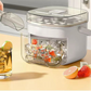 Compact Double Layer Ice Cube Tray with Lid Handle