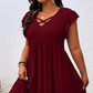 🌻60% OFF FLASH SALE! ✨Women's V-Neck Ruffle Trim Dress
